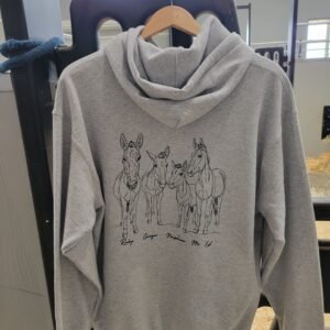 Mule Outline Hooded Sweatshirt