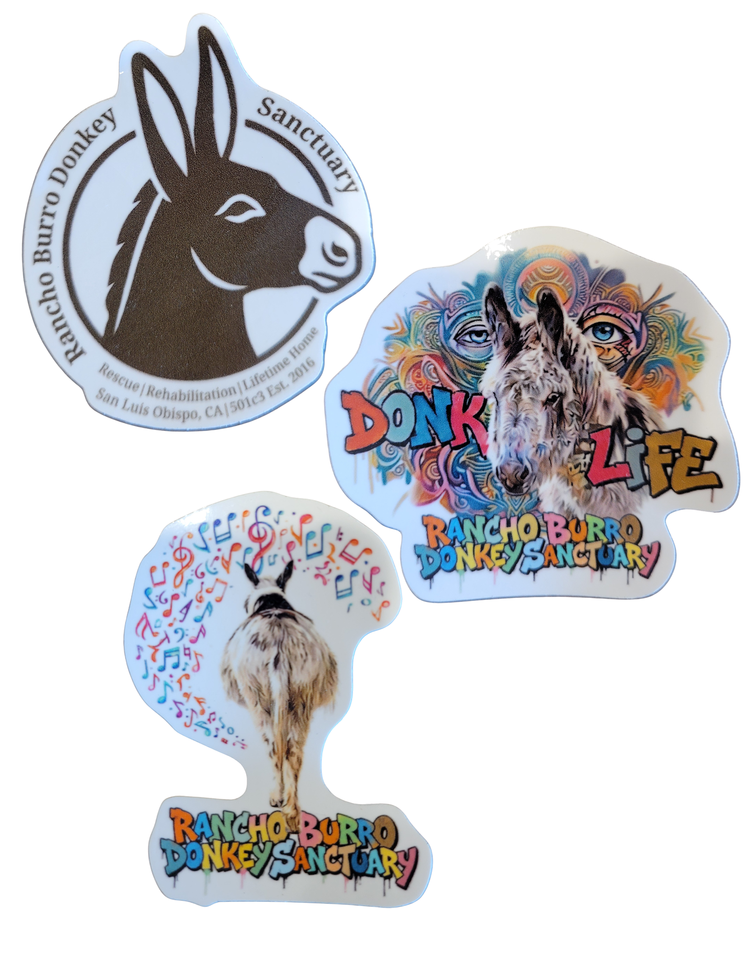 Donkey Stickers, Waterproof