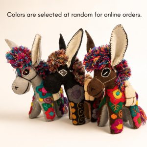 Colorful Handmade Stuffed Donkey